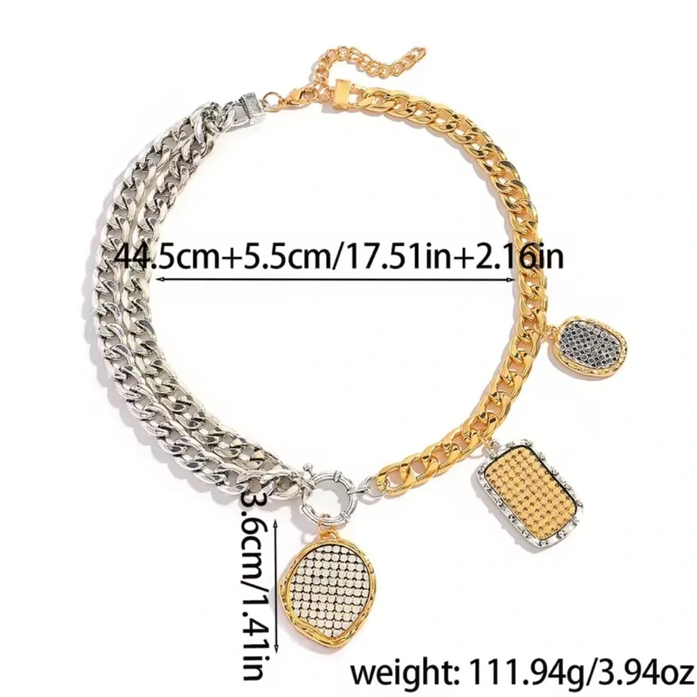 New! Zara coin combination necklaces silver&gold mixcolor adjustable - Picture 9 of 14